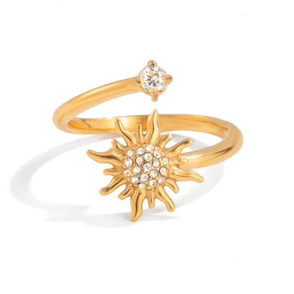 Sunburst Jewelry Collection – 18K Gold Stainless Steel