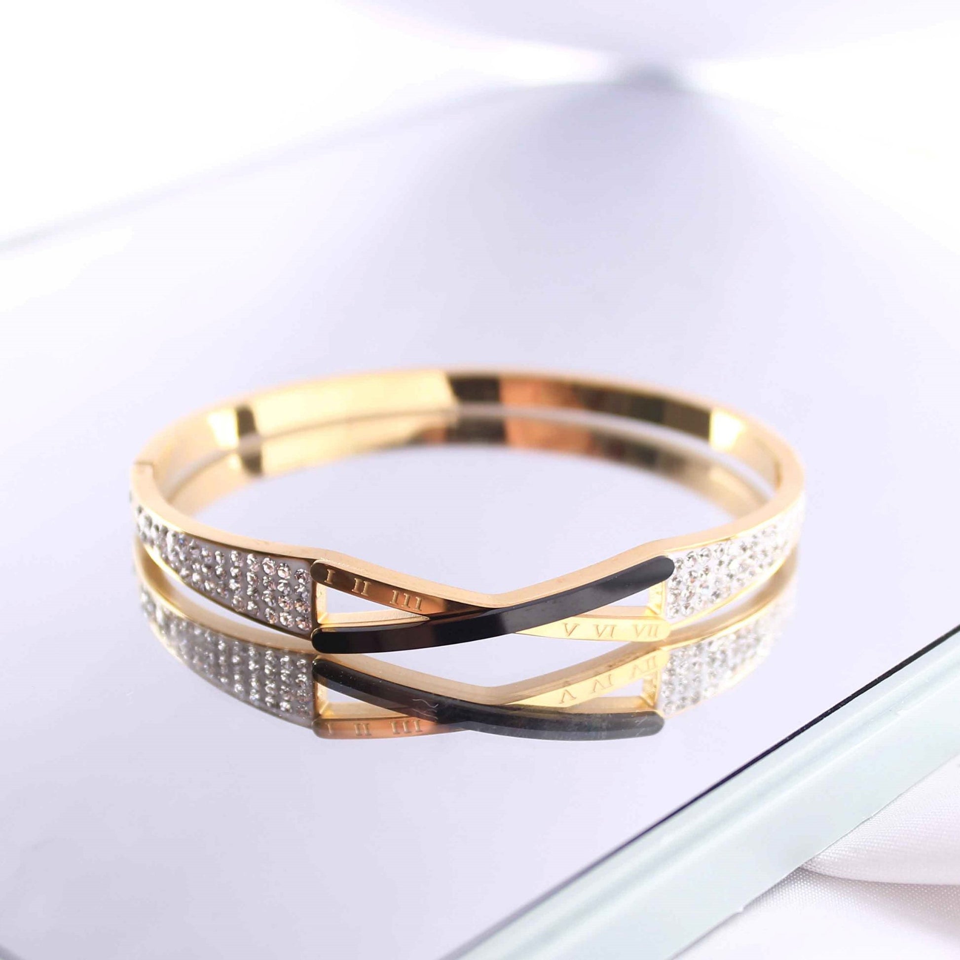 The Intersection Love 18K Gold Plated Cuff Bracelet