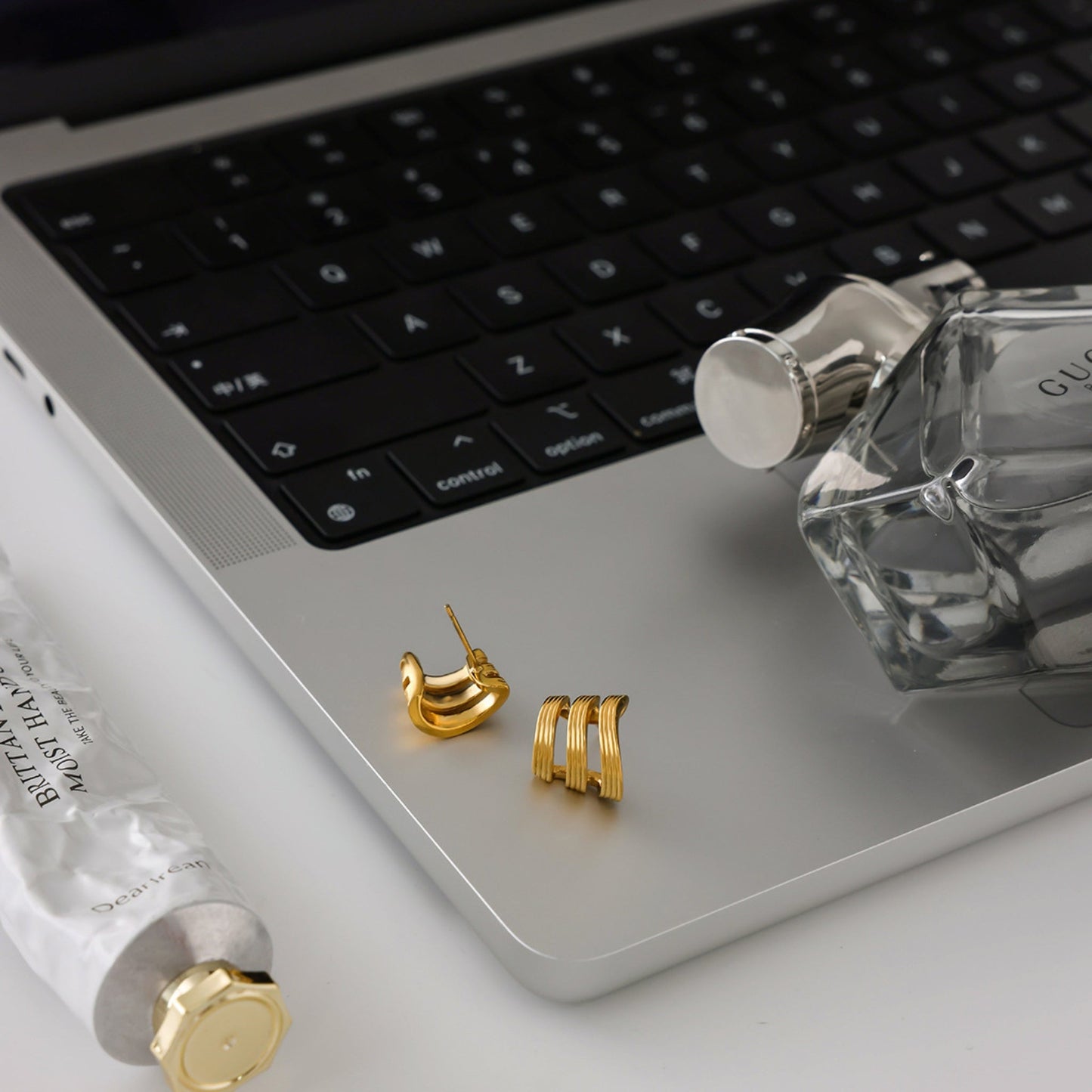 Triple Wave Hoop Earrings – 18K Gold Plated