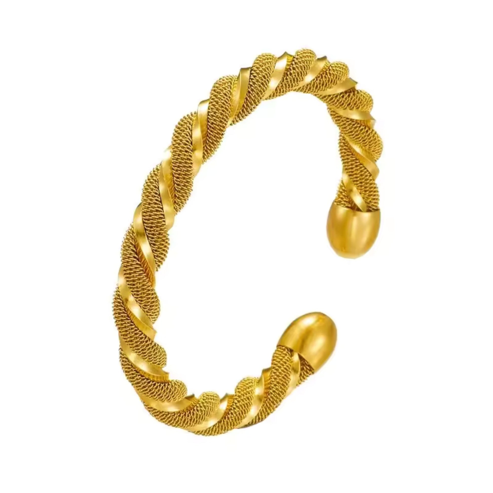Twisted Majesty Stainless Steel Cuff Bracelet