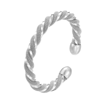 Twisted Majesty Stainless Steel Cuff Bracelet