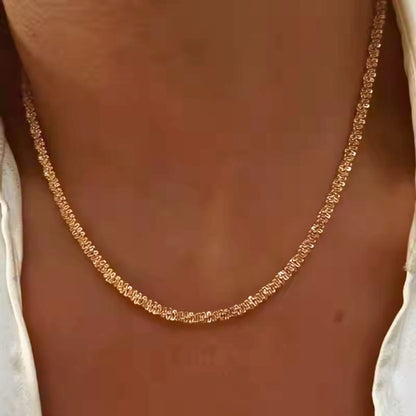 Twisted Shiny 18K Gold Plated Necklace
