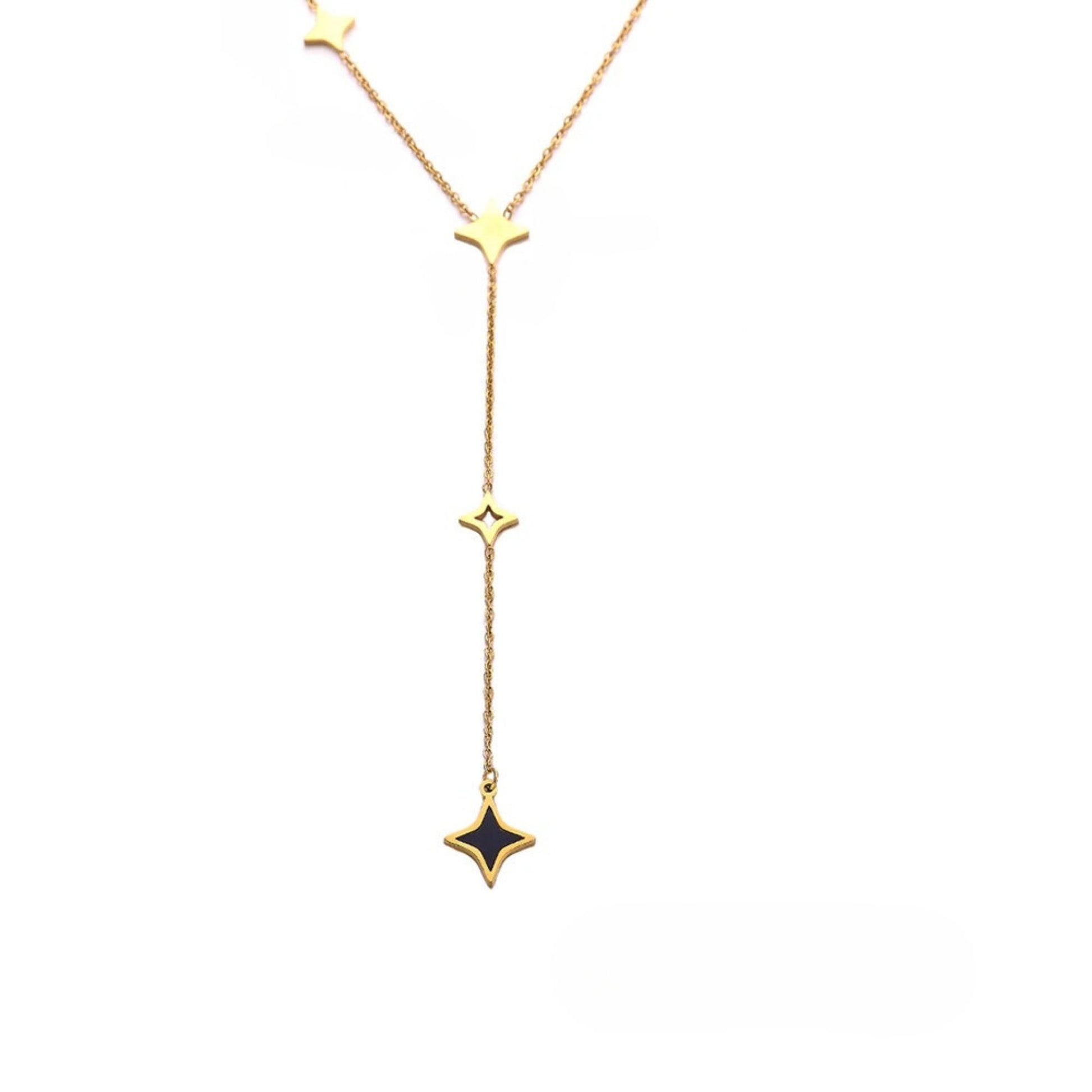 Y-Shape Star Charm Necklace