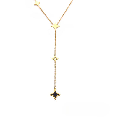Y-Shape Star Charm Necklace