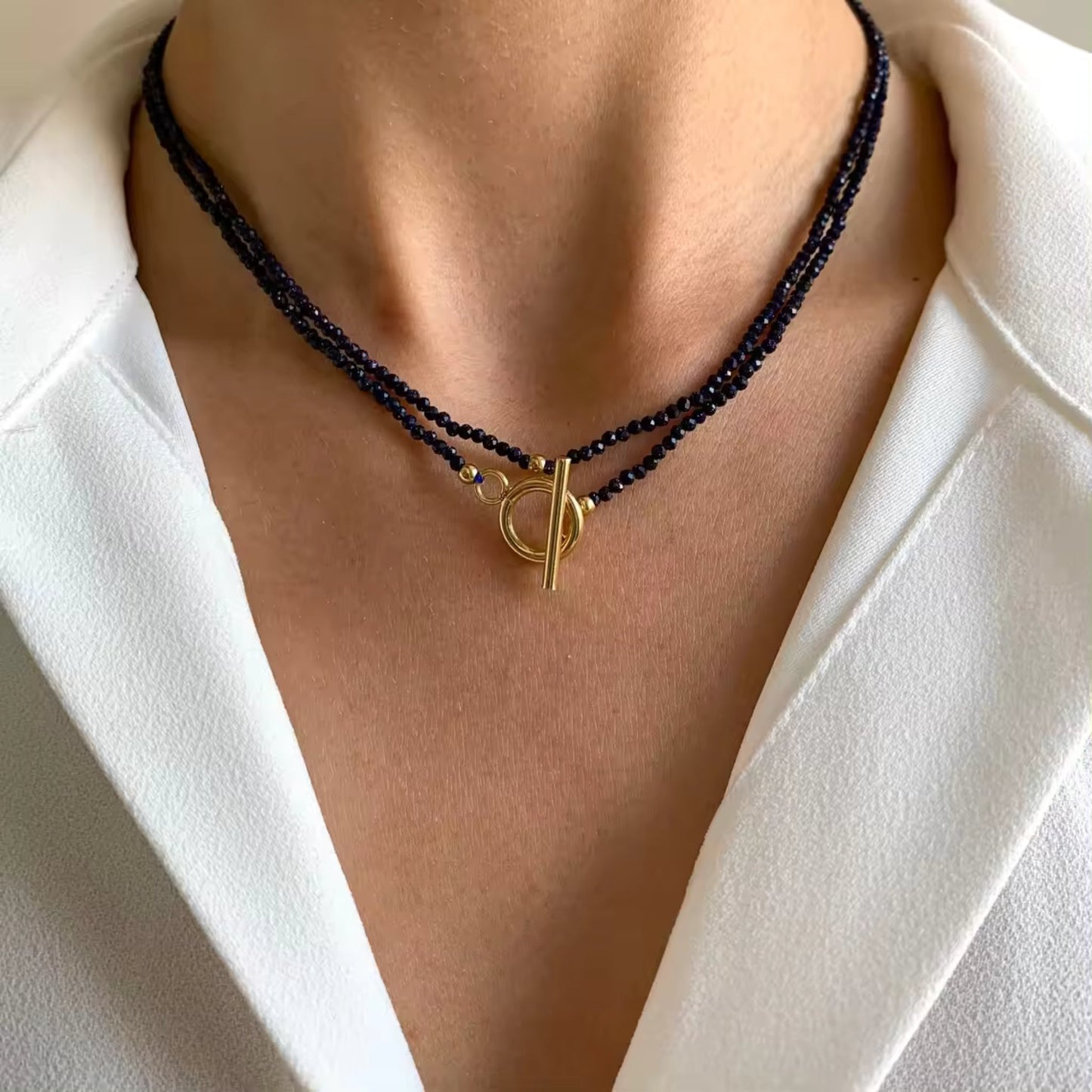 Zooying Natural Stone Beaded Necklace