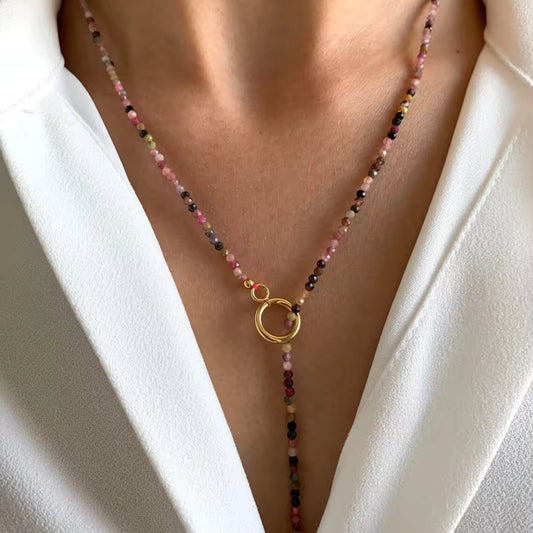 Zooying Natural Stone Beaded Necklace